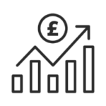 icon--grey--currency-chart A grey currency chart icon