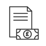 icon--grey--future-rd A document and cash note grey icon