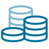 Coins Icon representing coins